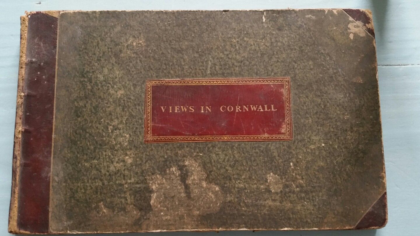 Antique Book of Views in Cornwall 19th century
