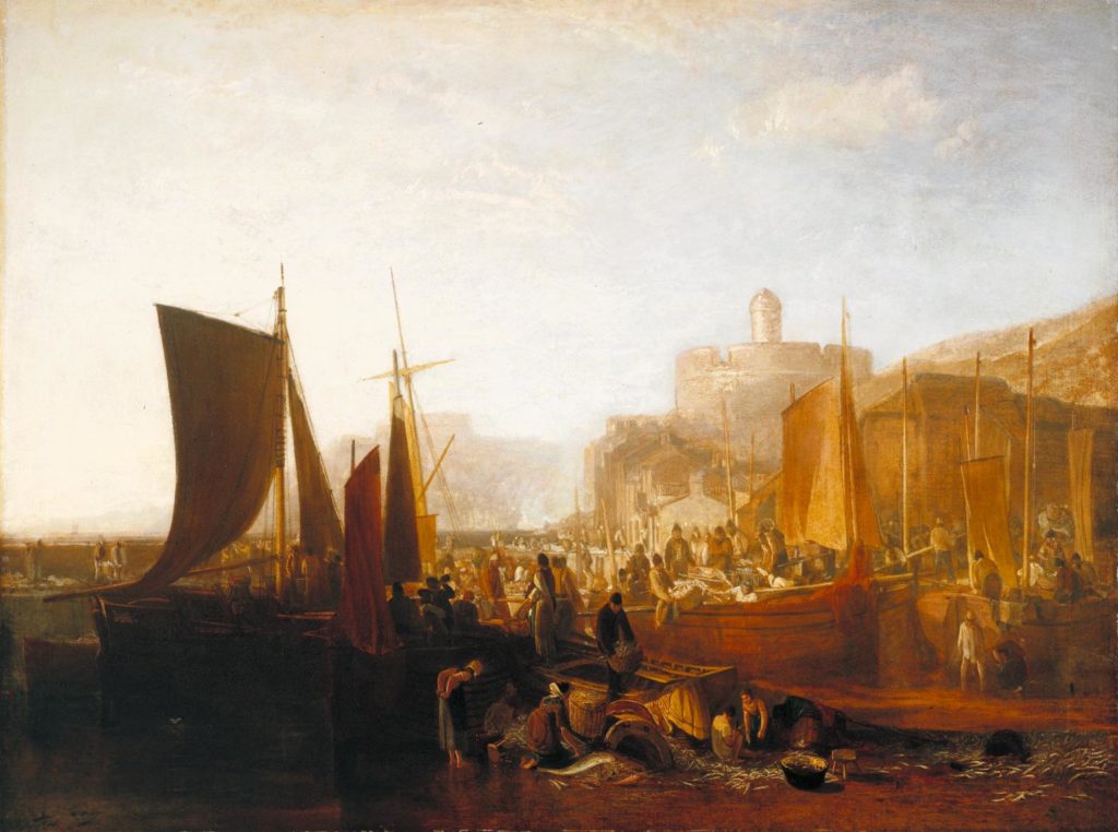 St Mawes at the Pilchard Season exhibited 1812 Joseph Mallord William Turner 1775-1851 Accepted by the nation as part of the Turner Bequest 1856