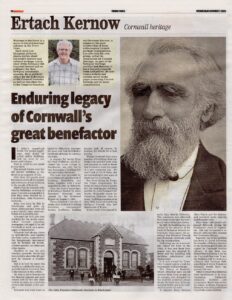 Ertach Kernow- Enduring legacy of Cornwall's great benefactor