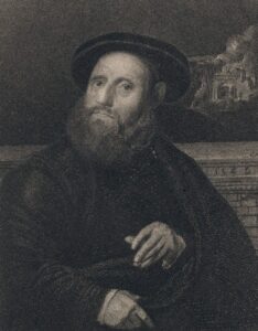 John Leland from painting by Hans Holbein