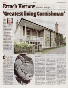 Ertach Kernow- Greatest Living Cornishman - Sir Arthur Quiller-Couch 'Q'