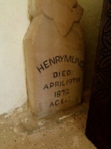Memorial for Henry Mundy Aged 13 