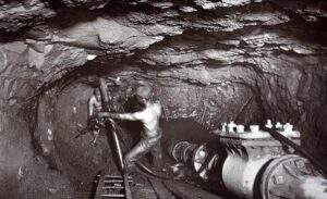 J.C. Burrow was commissioned to take the series of photographs to showcase the mines' advances