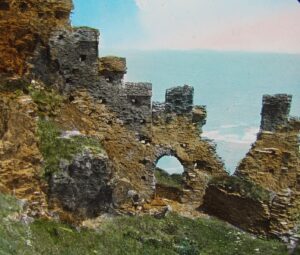 Glass Magic Lantern Slide Tintagel Castle c1890