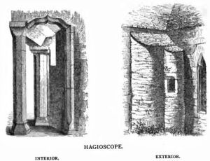 Cury Church - Hagiscope 19th century drawing J T Blight