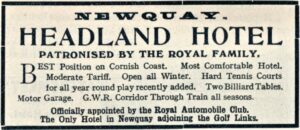 Headland Hotel - Ward & Locks Guide early 20th century