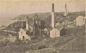 Newspaper image showing Levant Mine 1919