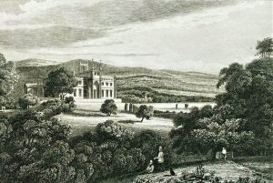 Pentillie Castle engraving 1824 (seat of John Tillie Coryton)
