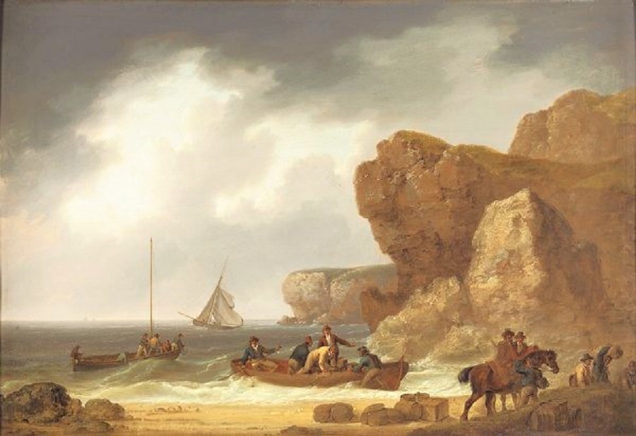Smugglers unloading contraband by George Morland 1793