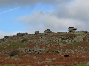 Stowes Hill showing some of the wind sculpted rock formations