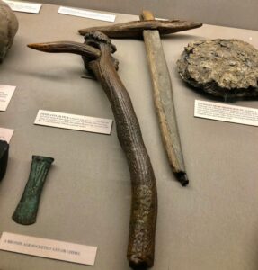 Carnon Valley mining pick 1620-1497 cal BCE (Royal Cornwall Museum)