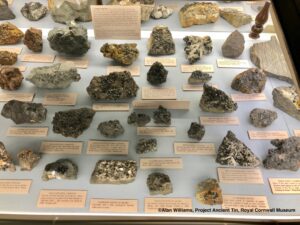 Cassiterite mineral specimens (Royal Cornwall Museum)