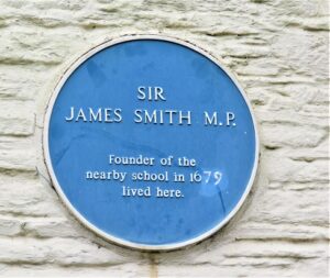 Sir James Smith blue plaque on Warmington House