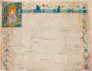 Confiscation of lands from Francis Tregian for harbouring Catholic Priest Cuthbert Mayne.