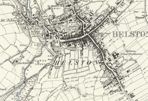 Helston 6'' Map 1880