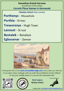 Cornish Place Names - Newlyn School