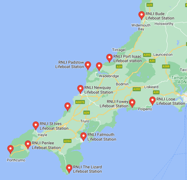 Cornwall - Lifeboat Stations