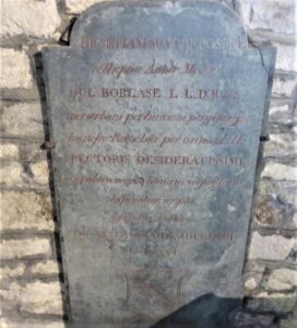 William Borlase Memorial at Ludgvan - The arms of Borlase at the foot