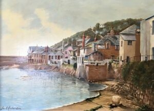 Mousehole showing The Lobsterpot by Jas R Richardson (Writers Collection)