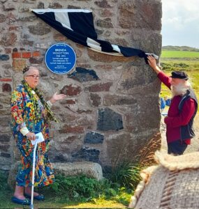 Blue Plaque at Botallack to Brenda Wooton unveiled July 2021