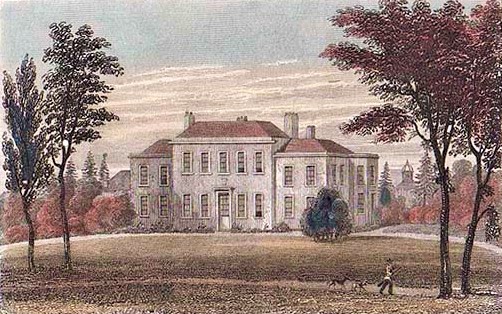 19th century engraving Trewithan seat of Sir Christopher Hawkins