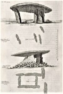 Lanyon & Zennor Quoit's by Dr William Borlase before damage occurred