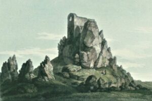 North View of Roche Rock and Hermitage by J Farington c1813