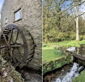 Waterwheel and leat at Lombard Mill, Lanteglos. 