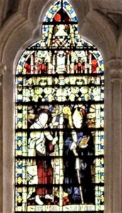 St Piran in part of Richard Trevithick Window in Westminster Abbey