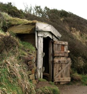 Hawkers Hut, which Hawker built from driftwood
