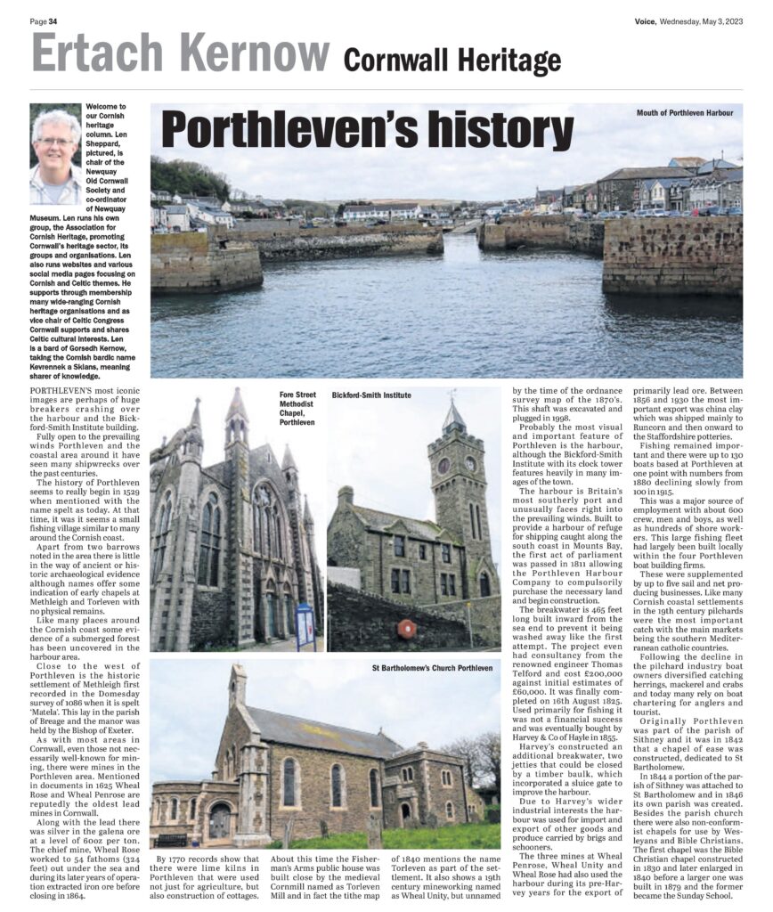 Porthleven History and how it evolved