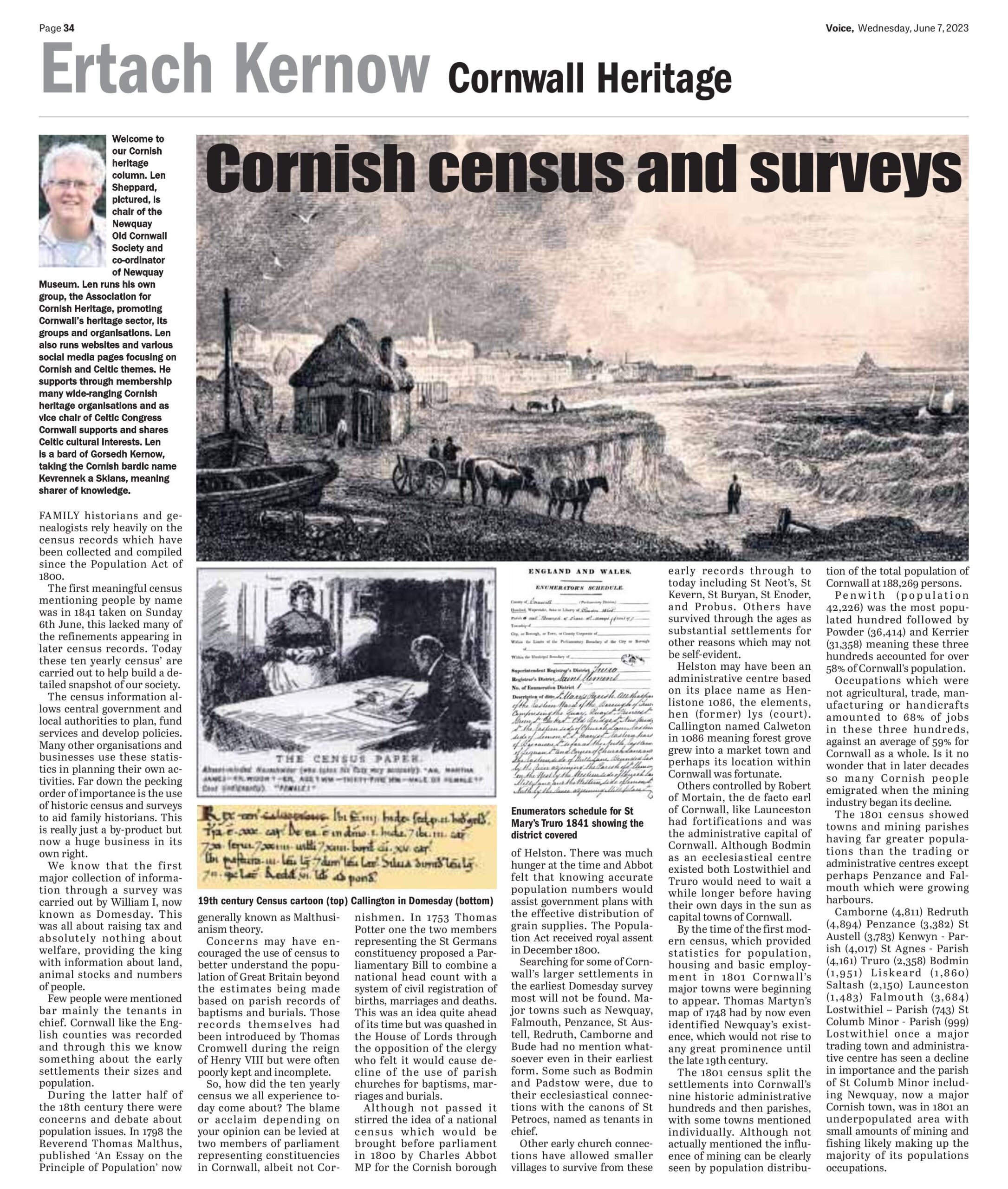 Cornwall Census' and Surveys