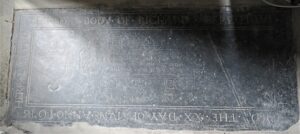 Slate tombstone of Richard Bere 1618