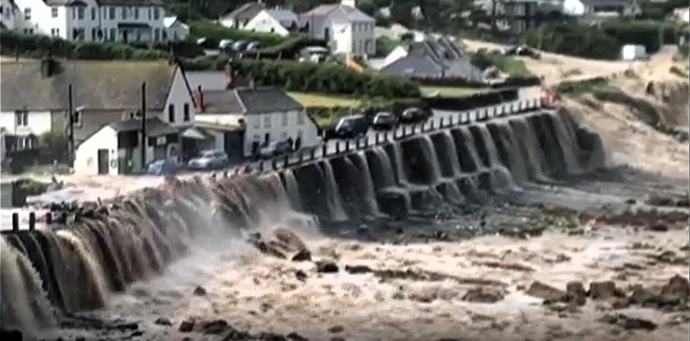 Flooding at Coverack in 2017