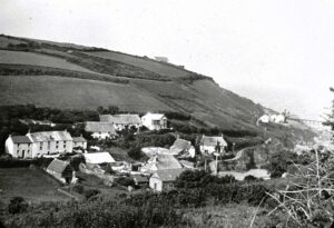 Porthoustock from a glass slide c1910