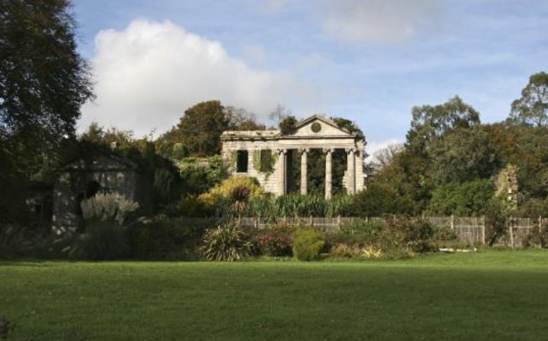 Ruins of Carclew House amongst the gardens