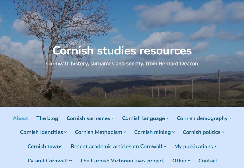 Bernard Deacon - Cornish studies resources