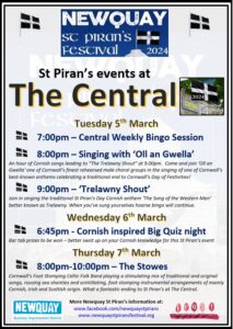 St Piran's Events at The Central