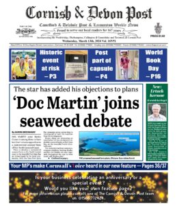 Cornish & Devon Post - frontpage 20.03.2024