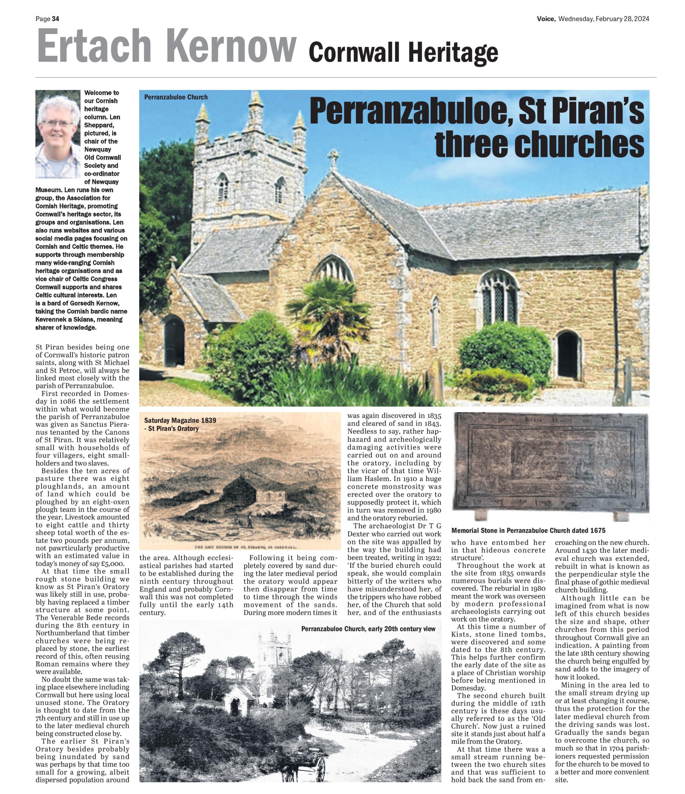 Perranzabuloe St Piran's three churches