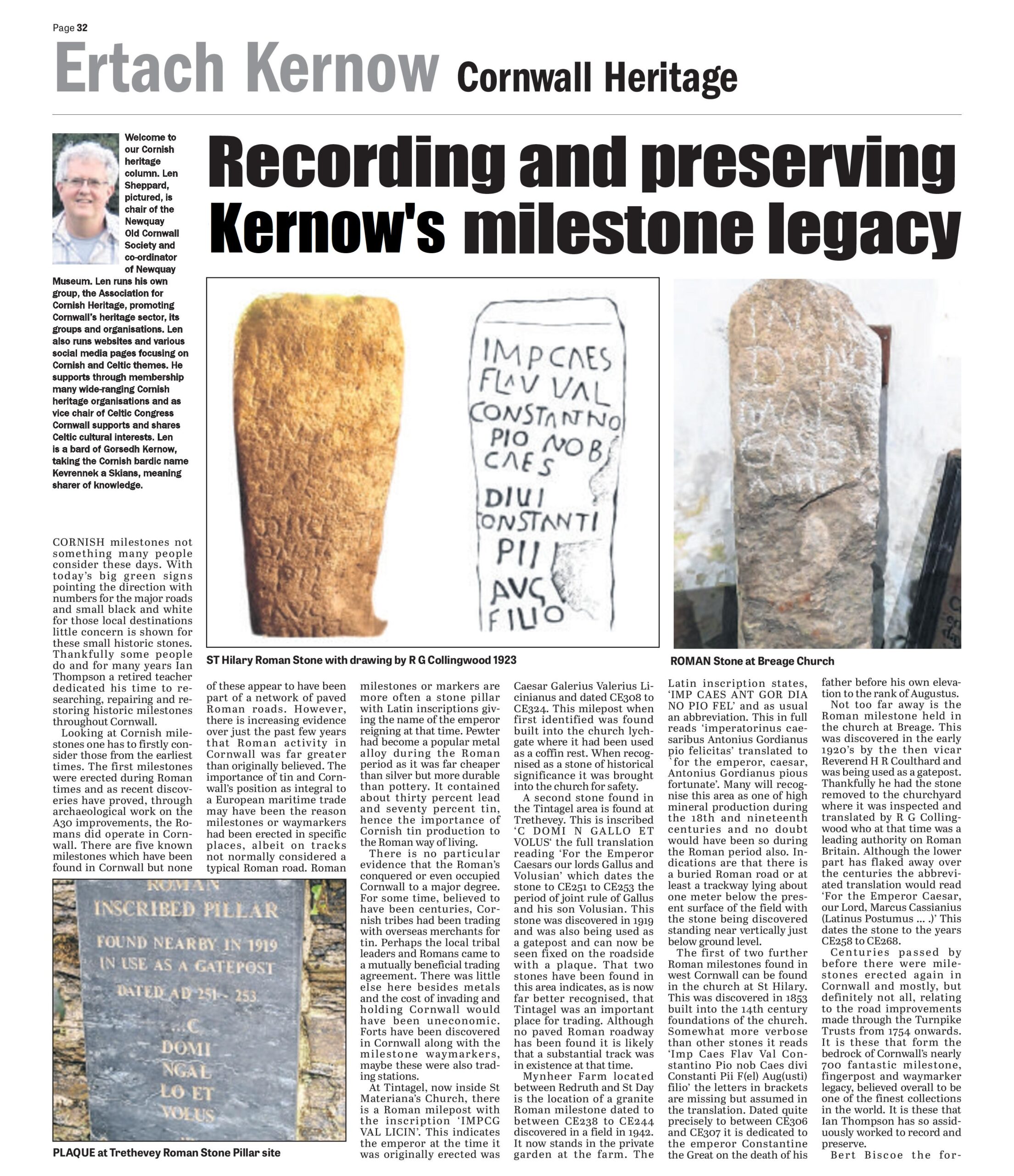 Recording and Preserving Kernow's milestone legacy