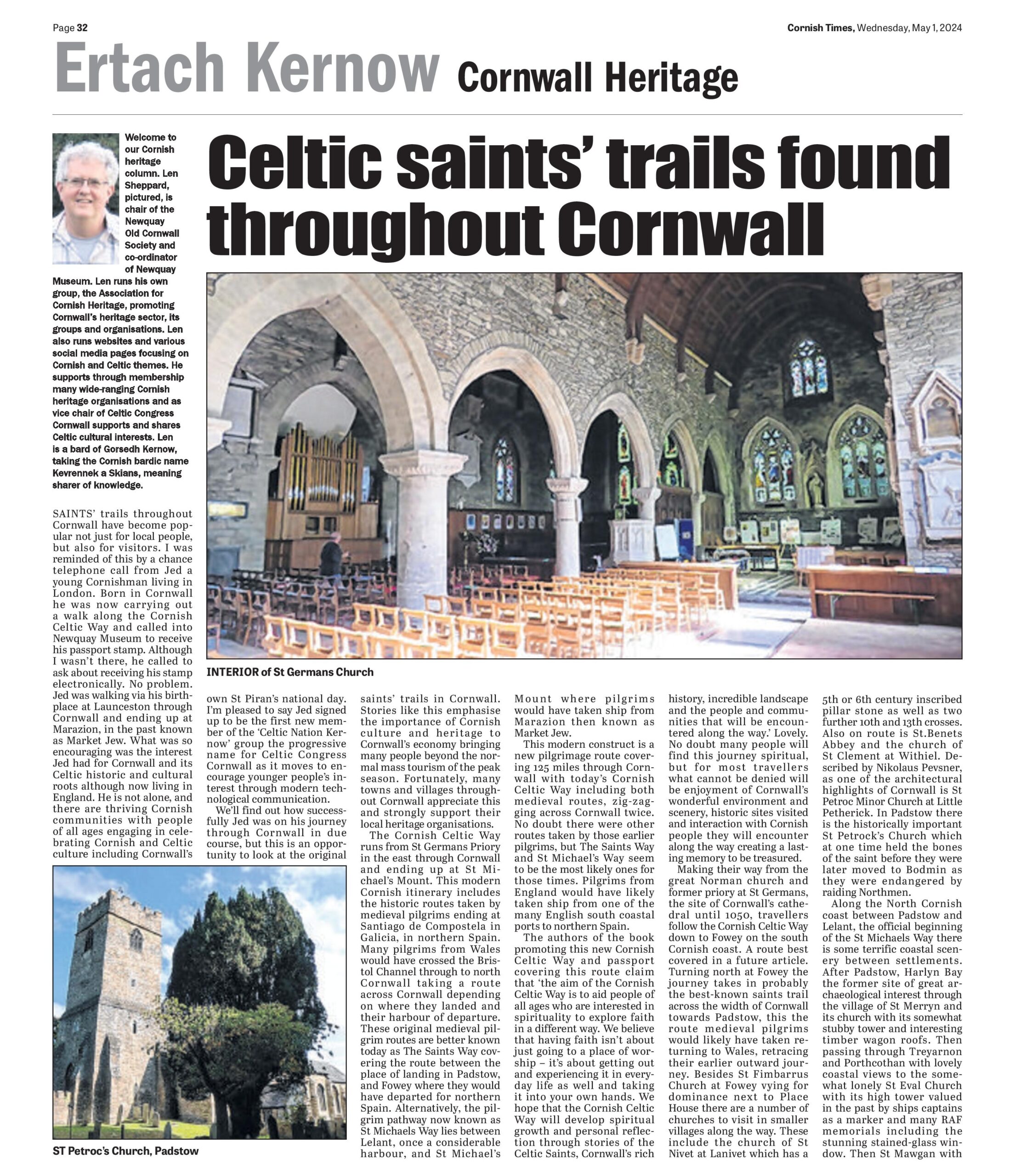 Ertach Kernow - Celtic saints trails found throughout Cornwall