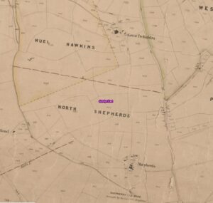 Hawkins land and Shepherds Mine (noted)