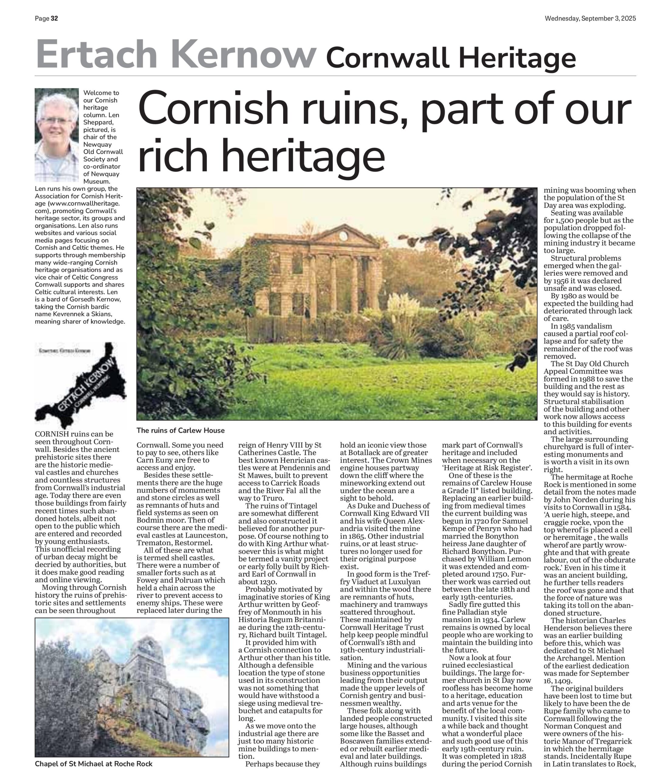 Cornish ruins, part of our rich heritage
