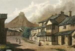 Launceston by William Westall engraved by E Francis 1828