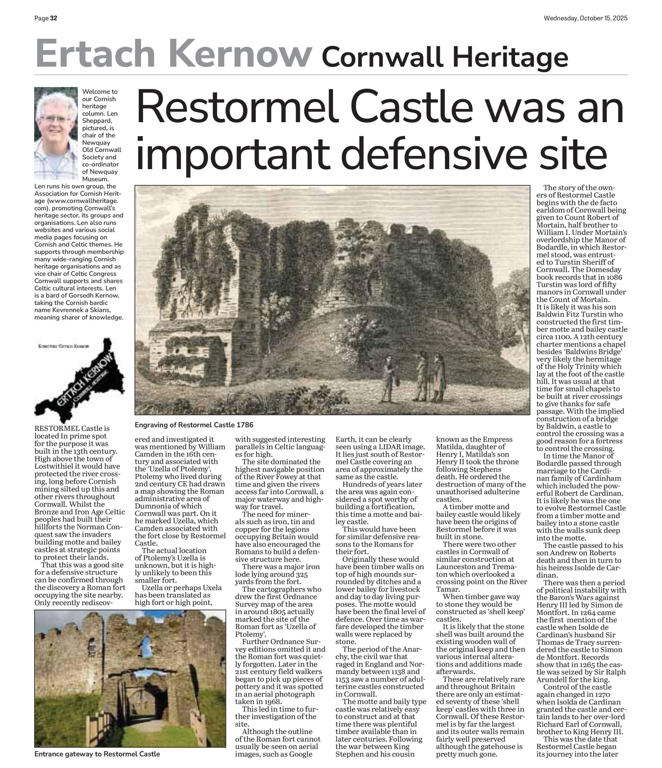 Restormel Castle an important defensive site