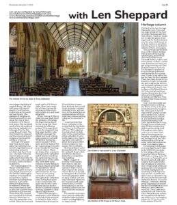 Aspects of St Mary’s Aisle at Truro Cathedral