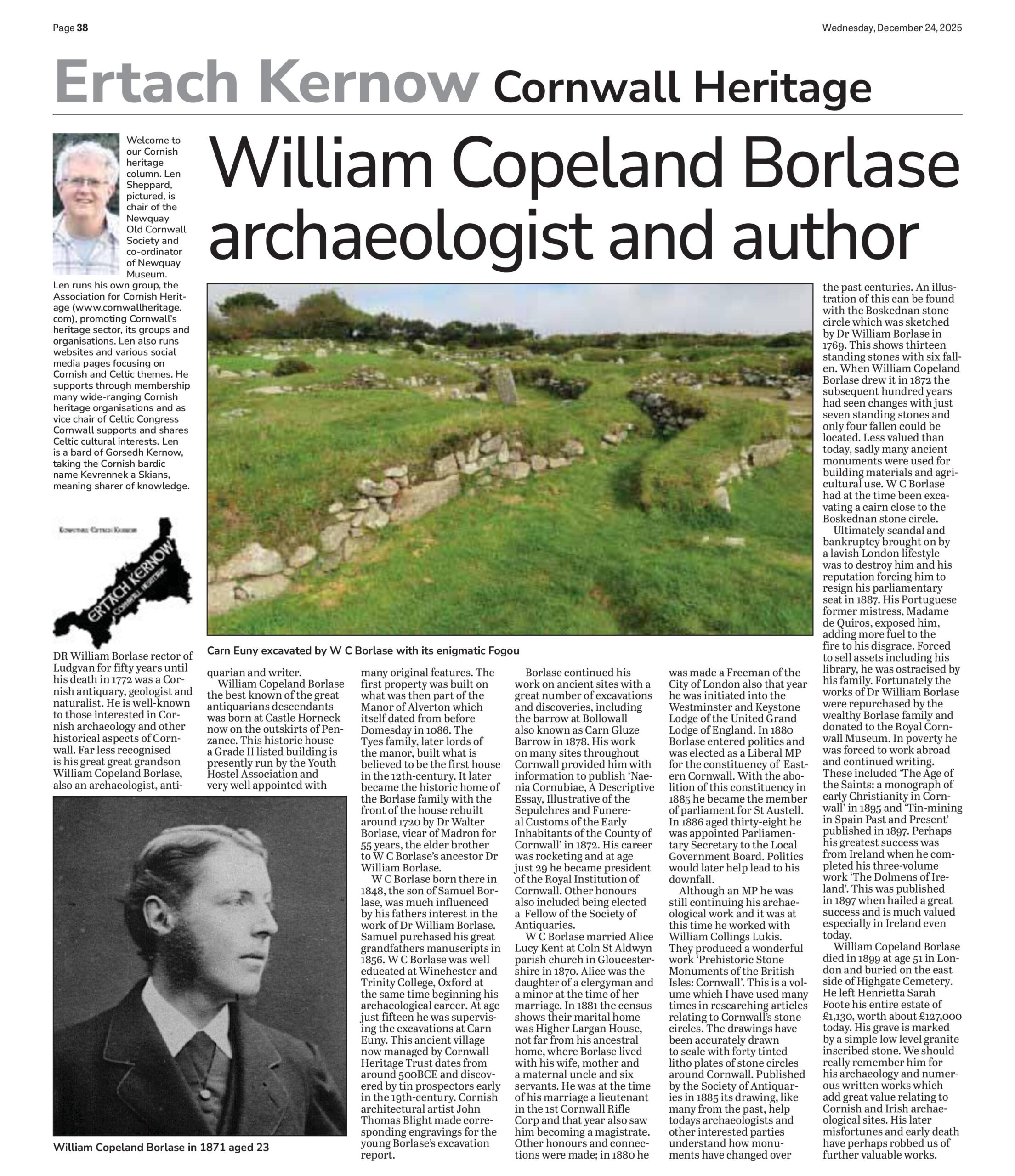 William Copeland Borlase archaeologist and author