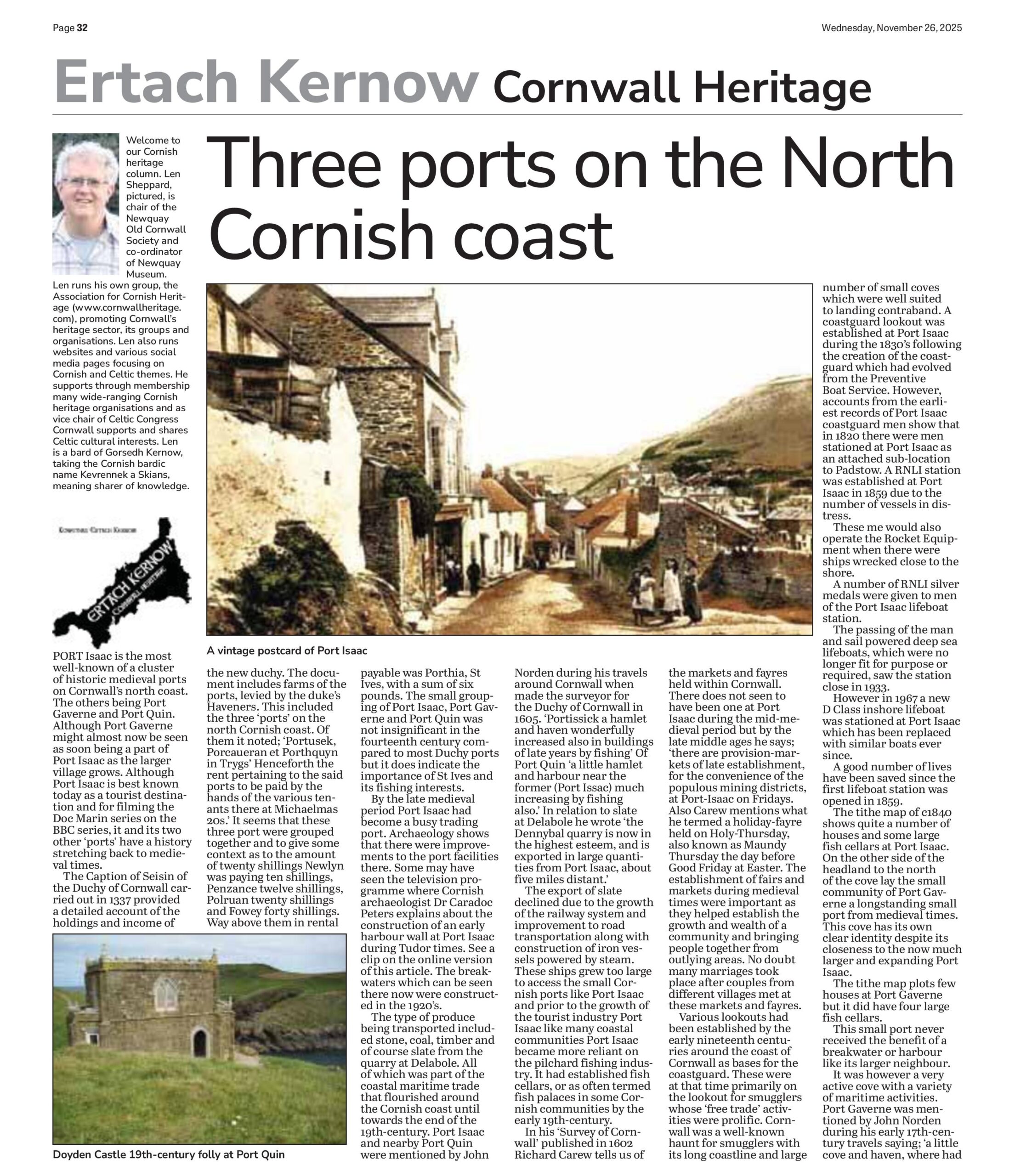 Three Ports on the North Cornish Coast