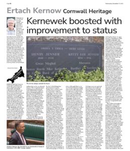 Kernewek boosted with improvement to status
